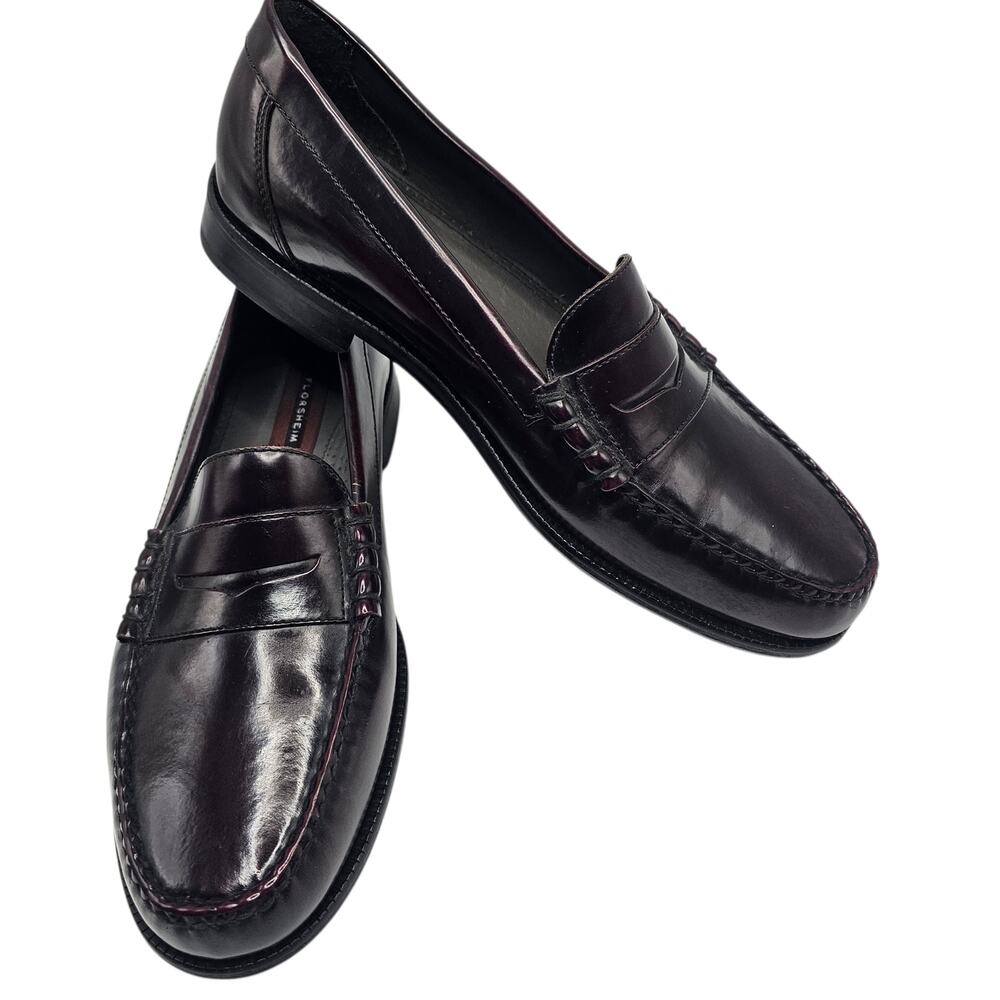 Florsheim Berkley Moc Toe Penny Loafer in Oxford Red / Burgundy Men's 13D